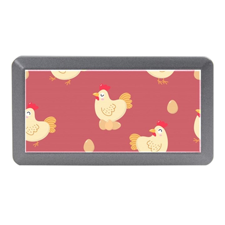 Cute-chicken-eggs-seamless-pattern Memory Card Reader (Mini)