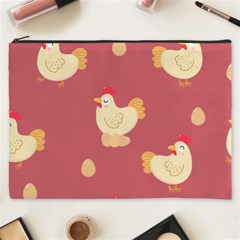 Cute-chicken-eggs-seamless-pattern Cosmetic Bag (xxxl) by Jancukart