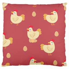 Cute-chicken-eggs-seamless-pattern Standard Flano Cushion Case (one Side) by Jancukart