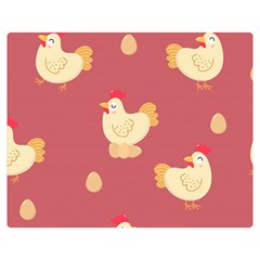 Cute-chicken-eggs-seamless-pattern Double Sided Flano Blanket (medium)  by Jancukart