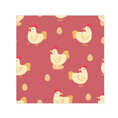 Cute-chicken-eggs-seamless-pattern Square Satin Scarf (30  X 30 ) by Jancukart