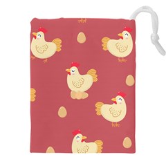 Cute-chicken-eggs-seamless-pattern Drawstring Pouch (5xl)