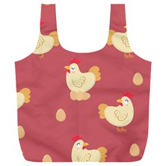 Cute-chicken-eggs-seamless-pattern Full Print Recycle Bag (xxl)