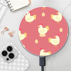 Cute-chicken-eggs-seamless-pattern Wireless Charger by Jancukart