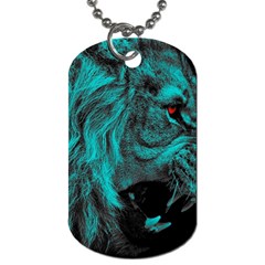 Angry Male Lion Predator Carnivore Dog Tag (one Side) by Jancukart