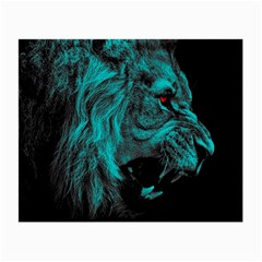 Angry Male Lion Predator Carnivore Small Glasses Cloth