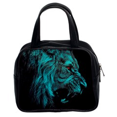 Angry Male Lion Predator Carnivore Classic Handbag (two Sides) by Jancukart