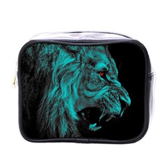 Angry Male Lion Predator Carnivore Mini Toiletries Bag (one Side) by Jancukart