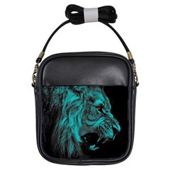 Angry Male Lion Predator Carnivore Girls Sling Bag by Jancukart