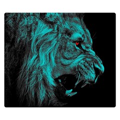 Angry Male Lion Predator Carnivore Double Sided Flano Blanket (small) 