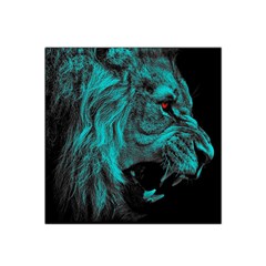 Angry Male Lion Predator Carnivore Satin Bandana Scarf 22  X 22 