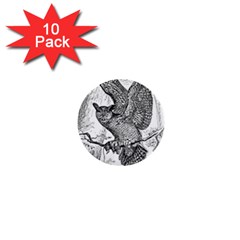 Owl-animals-wild-jungle-nature 1  Mini Buttons (10 Pack) 