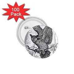 Owl-animals-wild-jungle-nature 1 75  Buttons (100 Pack) 