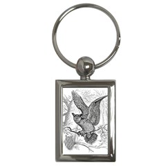 Owl-animals-wild-jungle-nature Key Chain (rectangle) by Jancukart