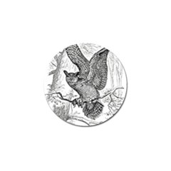 Owl-animals-wild-jungle-nature Golf Ball Marker