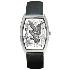 Owl-animals-wild-jungle-nature Barrel Style Metal Watch