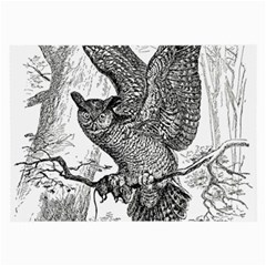 Owl-animals-wild-jungle-nature Large Glasses Cloth (2 Sides)