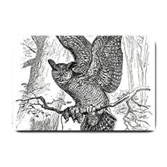 Owl-animals-wild-jungle-nature Small Doormat 