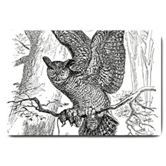 Owl-animals-wild-jungle-nature Large Doormat 