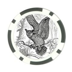 Owl-animals-wild-jungle-nature Poker Chip Card Guard