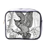 Owl-animals-wild-jungle-nature Mini Toiletries Bag (One Side) Front