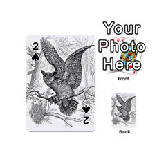 Owl-animals-wild-jungle-nature Playing Cards 54 Designs (mini)