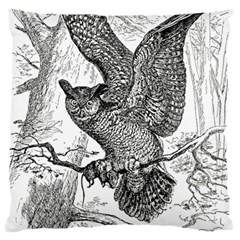 Owl-animals-wild-jungle-nature Large Cushion Case (one Side)