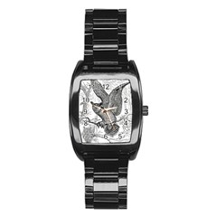 Owl-animals-wild-jungle-nature Stainless Steel Barrel Watch