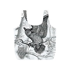 Owl-animals-wild-jungle-nature Full Print Recycle Bag (s)