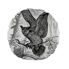 Owl-animals-wild-jungle-nature Standard 15  Premium Flano Round Cushions