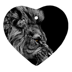 Angry Male Lion Heart Ornament (two Sides) by Jancukart