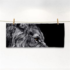 Angry Male Lion Hand Towel by Jancukart