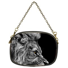 Angry Male Lion Chain Purse (one Side)