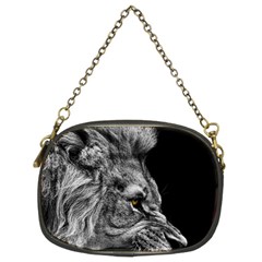 Angry Male Lion Chain Purse (two Sides)