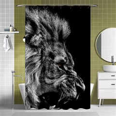 Angry Male Lion Shower Curtain 48  X 72  (small) 