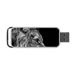 Angry Male Lion Portable Usb Flash (one Side)