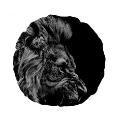 Angry Male Lion Standard 15  Premium Round Cushions