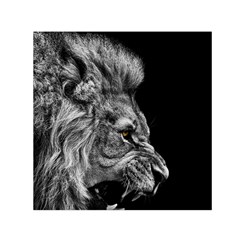 Angry Male Lion Square Satin Scarf (30  X 30 )