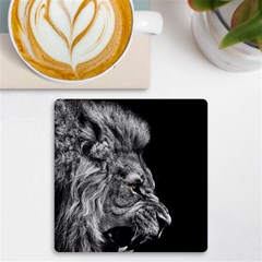 Angry Male Lion Uv Print Square Tile Coaster 