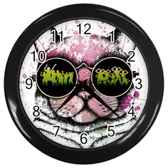 Black-cat-head Wall Clock (black)