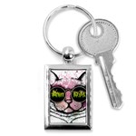 Black-cat-head Key Chain (Rectangle) Front