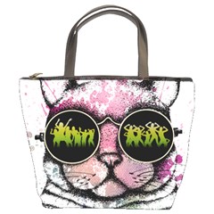 Black-cat-head Bucket Bag