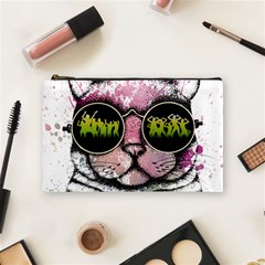 Black-cat-head Cosmetic Bag (medium) by Jancukart