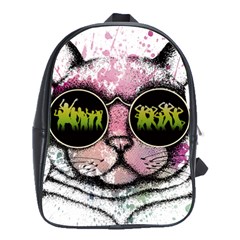 Black-cat-head School Bag (large)