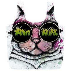 Black-cat-head Full Print Recycle Bag (xl)