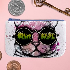 Black-cat-head Large Coin Purse by Jancukart