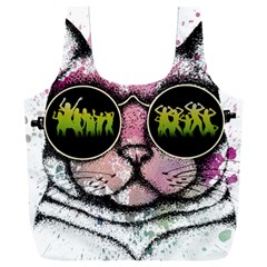 Black-cat-head Full Print Recycle Bag (xxl) by Jancukart