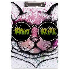 Black-cat-head A4 Clipboard