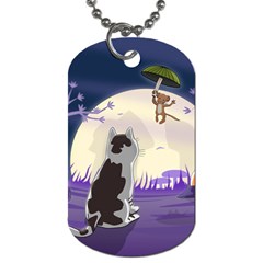 Cat-kitty-mouse-mice-escape-trick Dog Tag (one Side)