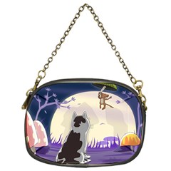 Cat-kitty-mouse-mice-escape-trick Chain Purse (one Side)